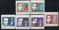 Pologne (Poland) 1978, Dramaturges Polonais, Y&Tn°2407-12 ** - Unused Stamps