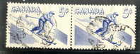 Canada Unitrade 368i Used  VF  Identical Pair Skiing - Used Stamps