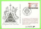 ENTIERS POSTAUX - 1er JOUR PARIS 26-9-1992 - 1792 L´AN PREMIER DE LA RÉPUBLIQUE - - Official Stationery