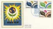 FDC -  (Soie)  Service  1976    Y&T  N°50-52 - Non Classificati