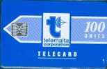 # MALTA 2a Blue - Glossy (1st Série) 100 Sc5   Tres Bon Etat - Malte
