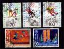 Liechtenstein  N 971 à 975 Obl. Sport D´hiver + Europa - Used Stamps