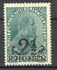 Liechtenstein 1920 Mi. 16 Count Fürst Johann II. Overprinted Mit Aufdrück €12,- MNG - Neufs