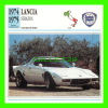 LANCIA, 1974 STRATOS - VOITURE DE SPORT - FICHE TECHNIQUE COMPLÈTE À L´ENDOS DE LA CARTE - - Autos