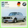 BMW, 2002 TURBO - VOITURE DE SPORT - FICHE TECHNIQUE COMPLÈTE À L´ENDOS DE LA CARTE - - Cars