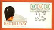 NEDERLAND 1967 Enveloppe British Day Amphilex 880-882 Mint - Storia Postale