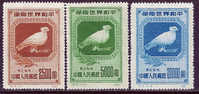 CHINE Du NORD-EST   - Yvert - 141/43  - Cote 30 € - Pigeons & Columbiformes