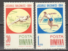 Rumänien; 1964; Michel 2299 + 2302 **; Balkanspiele - Unused Stamps