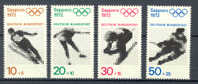 Germany 1972 Mi. 684-87 Olympic Games Olympische Spiele Sapporo MNH - Winter 1972: Sapporo