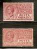 ITALIA - 1927 - Sassone # 12/13 - MINT (LH) - Rohrpost