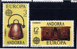 ANDE+ Andorra 1976 Mi 101-02** EUROPA - Usados