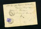 F204 STORIA POSTALE RSI SEGNATASSE C. 50 VIOLETTO SOPRASTAMPA FASCETTO NERO ISOLATO SU BUSTA - Postage Due