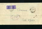 F209 STORIA POSTALE RSI SEGNATASSE RARA COPPIA C. 50 VIOLETTO SOPRASTAMPA FASCETTO NERO ISOLATA TARIFFA SINDACI - Postage Due