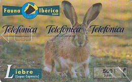 TC Puce Espagne NEUVE NSB Série Animaux Fauna Ibérica - LAPIN - RABBIT MINT In Blister Animal Chip Phonecar - 186 - Emissions Basiques