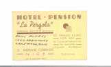 06 // NICE, Carte Publicitaire, HOTEL PENSION LA PERGOLA, Plan Au Verso - Cafés, Hoteles, Restaurantes