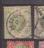 GB Great Britain, Classic .1887.used. Mi.97,One Shilling  Clean Cancelation .Green - Used Stamps