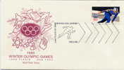 Lake Placid Opening Olympic Special Handstamp Of 13/02/1980 Patinage De Vitesse Speed Skating Eisschnelllauf - Patinage Artistique