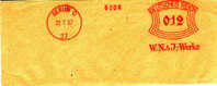 Allemagne / Germany, EMA 1937 (sur Fragment), W.N. & J.-Werke, Berlin - Maschinenstempel (EMA)