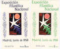 Edifil 1222-3** 1958 Exposición Filatélica Nacional Hojitas Serie Completa En Nuevo Sin Fijasellos - Ongebruikt