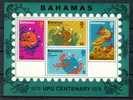 1974 Bahamas MNH Complete Souvenir Sheet Of 4 Stamps Of  U.P.U. - Bahama's (1973-...)