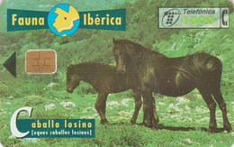 TC Pucr Espagne Série Fauna Ibérica - ANIMAL - CHEVAL - HORSE Chip Spain Phonecard - 61 - Caballos