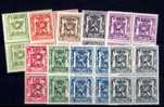 1942 Préoblitéré En Blocs De 4 ++  Cote 76 € Neuf Sans Charnière ++  Postfrich ++  Mint N.H.  ++ - Sobreimpresos 1936-51 (Sello Pequeno)