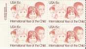 US Scott 1772 - Copyright Block Of 4 - Year Of The Child 15 Cent - Mint Never Hinged - Blocks & Kleinbögen