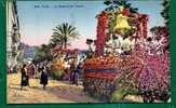 NICE - LA BATAILLE DE FLEURS - 1937 POSTCARD Sent To CALIFORNIA - Markten, Feesten