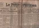 LE PETIT PARISIEN 31/01/1931 - AVALANCHE VALAIS - CABINET LAVAL - SALONIQUE - HONGRIE - VICTOR HUGO DROITS D'AUTEUR - .. - Le Petit Parisien