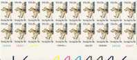 US Scott 1787 - Plate Block Of 20 - Seeing Eye Dogs 15 Cent - Mint Never Hinged - Plattennummern