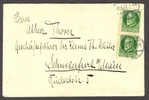 Bayern King König Ludwig III In Vert Pair 1917 Cover To Schweinfurt Am Main - Briefe U. Dokumente