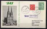 Première Liaison Aeriènne . Stockholm - Koln Le 01/04/1964 , SAS - Covers & Documents