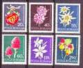 Rumänien Romania Michel 3023-28 Geschützte Blumen Pfingstrose Nelke Edelweiß Narzisse Frauenschuh - Usado