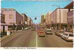 Bremerton WA Chrome Street Scene Postcard, Animated Scene, Sports Car And 1970s Vintage Autos - Autres & Non Classés