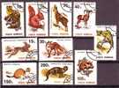 Rumänien Romania Michel 4901-10 Tiere Marder Kaninchen Gemse Fuchs Mufflon Katze Hermelin - Used Stamps