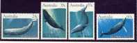 1982 Australia Complete Set Of 4 Whales MNH Scott # 821-824 - Nuovi