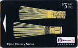 Fiji, FIJ-115, $3, Fijian Artifacts, Decorative Comb , 23FJB. - Fidji