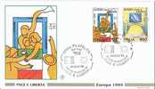 ITALIA 1995 FDC "FILAGRANO" EUROPA: PACE E LIBERTÀ. ANNULLO SPECIALE ROMA - 1995