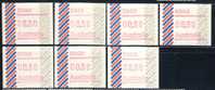 1984 Australia  MNH  Set Of 7  Automat Stamps  Scott # - Vignette [ATM]