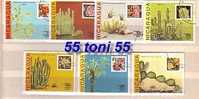 NICARAGUA  1987  FLOWERS  Cactus  7v-used - Cactusses