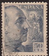 España 1949 Edifil 1053 Sello º General Francisco Franco Bahamonde (1892-1975) 50c Michel 849Ca Yvert 791 Spain Stamps - Gebraucht