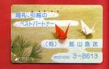 Japan Japon  Telefonkarte Phonecard -   Papiervogel Origami - Culture