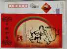 Judo,cartoon Mouse,olympic Event,China 2008 Tianjin Post Lunar New Year Of Rat Pre-stamped Card - Judo