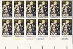 US Scott 1842 - Plate Block Of 12 LL - Christmas 1980-religious 15 Cent - Mint Never Hinged - Numero Di Lastre