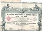 S. AGRICOLE ET FINANCIERE D'ALGERIE - Afrika