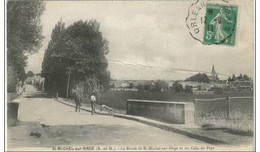 La Route De Saint Michel Sur Orge Et Un Coin Du Pays (carte Plié De Gauche à Droite Centre De La Carte Visible ) - Saint Michel Sur Orge
