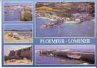 PLOEMEUR  -  LOMENER   -  5 Vues   : Le Port Et La Plage De Lomener - Ploemeur