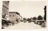 Knoxville Iowa Real Photo Postcard, C1940s Vintage Street Scene Autos Trucks Business - Other & Unclassified
