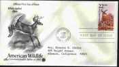 Fdc Usa 1987 Le Cerf à Queue Blanche White-tailed Deer - Animalez De Caza