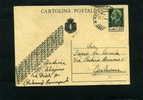 F454 STORIA POSTALE LUOGOTENENZA CARTOLINA  POSTALE C.15 VINCEREMO SOPRASTAMPA TAPPETO III TIPO L.1,20 - Marcofilía